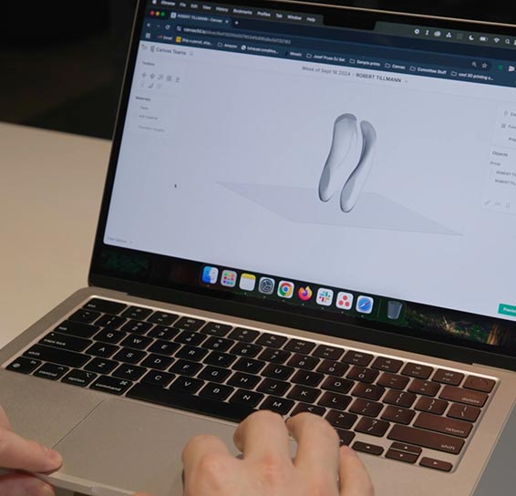 Canvas running on a laptop