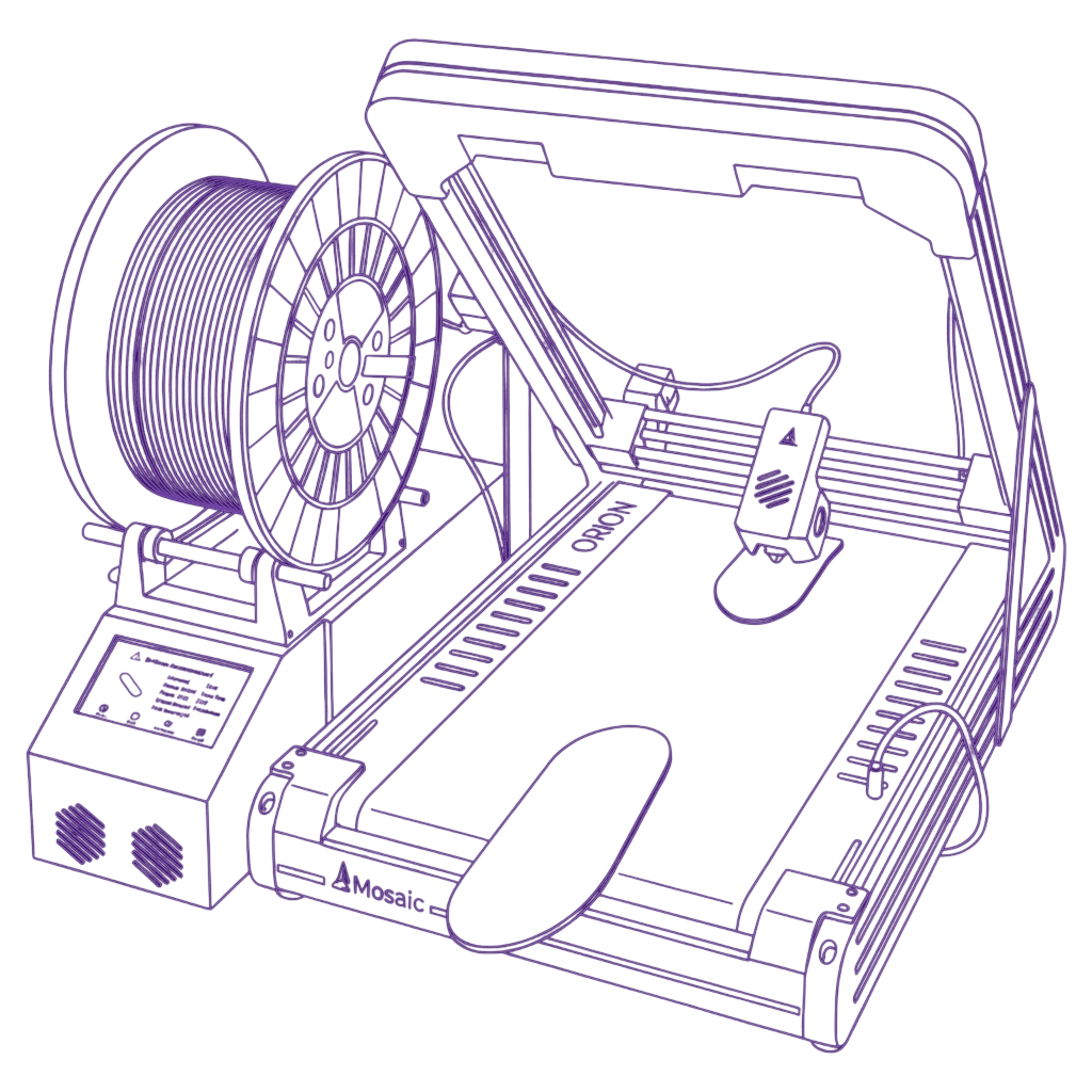 vector of Orion 3d printer by Mosaic